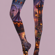 Moonlit Halloween Carnival Pumpkin Pantyhose Patterned Tights H67-7