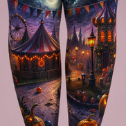 Moonlit Halloween Carnival Pumpkin Pantyhose Patterned Tights H67-7