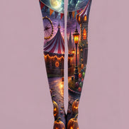 Moonlit Halloween Carnival Pumpkin Pantyhose Patterned Tights H67-7