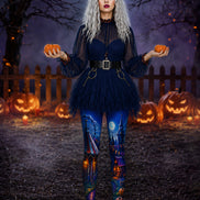 Carnival Pumpkin Patterned Tights Pantyhose H67-8