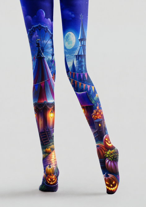 Carnival Pumpkin Patterned Tights Pantyhose H67-8