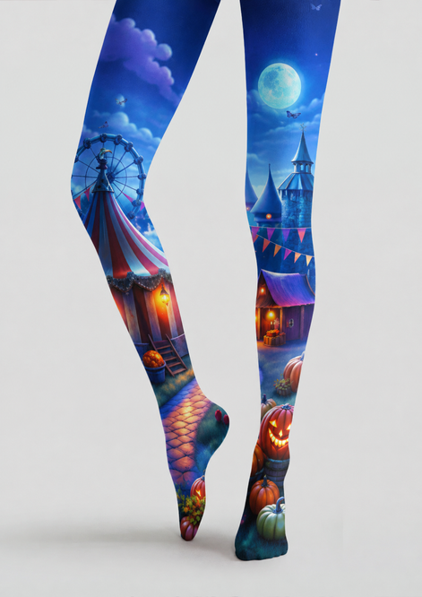 Carnival Pumpkin Patterned Tights Pantyhose H67-8
