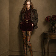 Retro Boho Floral Patterned Tights Fashion Pantyhose H68-1
