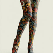 Retro Boho Floral Patterned Tights Fashion Pantyhose H68-1