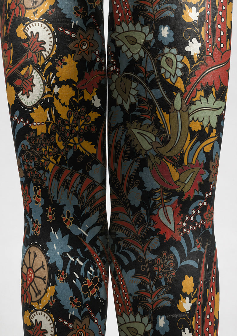 Retro Boho Floral Patterned Tights Fashion Pantyhose H68-1