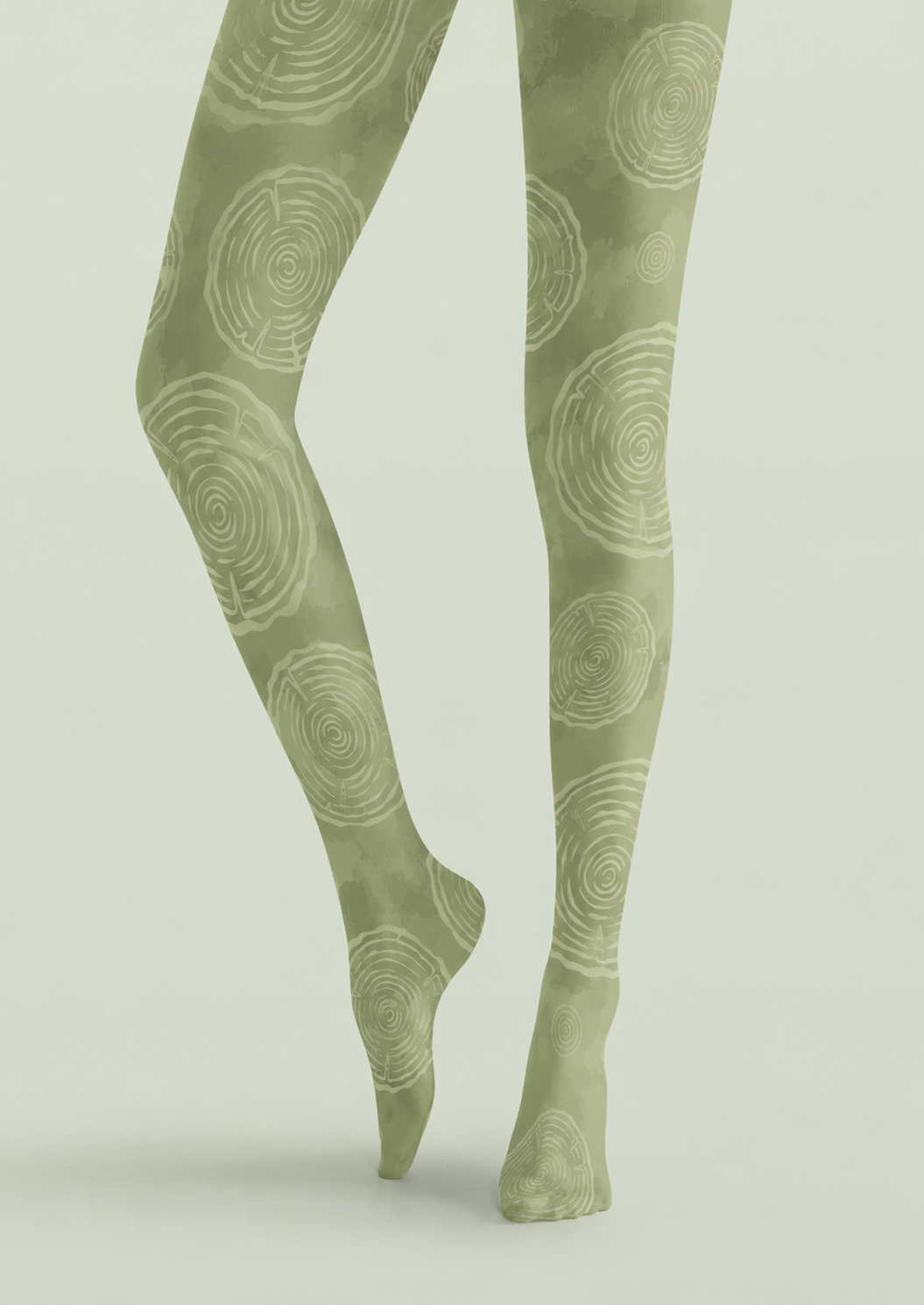 Forestcore Tree Ring Tights Fashion Hosiery H68-100