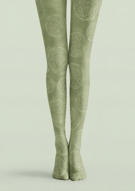 Forestcore Tree Ring Tights Fashion Hosiery H68-100