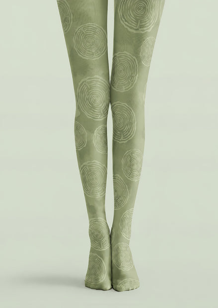 Forestcore Tree Ring Tights Fashion Hosiery H68-100