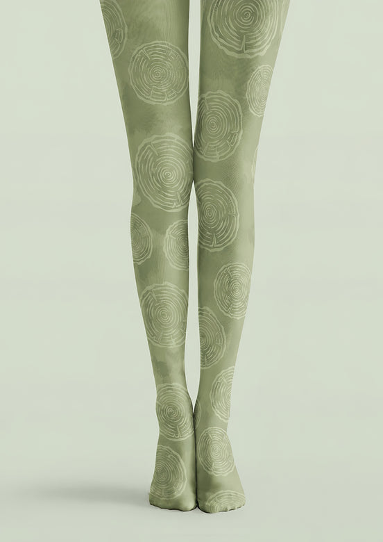 Forestcore Tree Ring Tights Fashion Hosiery H68-100
