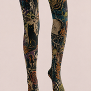 Dark Academia Graphic Tights Pantyhose H68-101