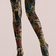 Dark Academia Graphic Tights Pantyhose H68-101