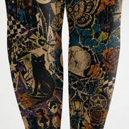 Dark Academia Graphic Tights Pantyhose H68-101