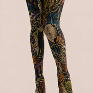 Dark Academia Graphic Tights Pantyhose H68-101