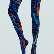 Art Fluid Psychedelic Printed Tights Pantyhose H68-103