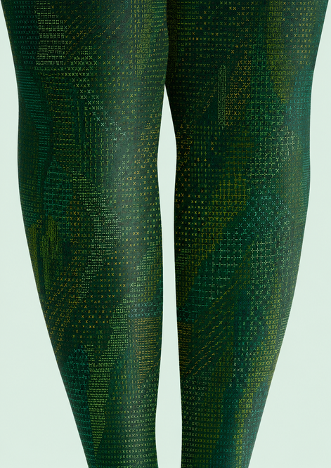 Cyberpunk Matrix Pattern Tights H68-104