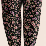 Romantic Floral Print Tights Elegant Flower Hosiery H68-105