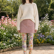 Monet Garden Floral Tights Hosiery Pantyhose H68-106