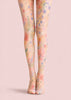 Pastel Bloom Floral Tights Hosiery Pantyhose H68-107