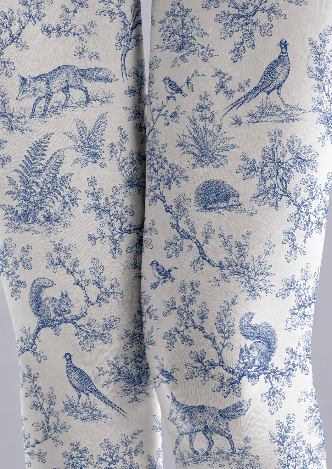 Toile Botanical Tights Blue White Pantyhose H68-108