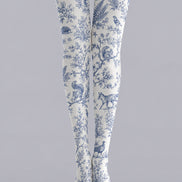 Toile Botanical Tights Blue White Pantyhose H68-108