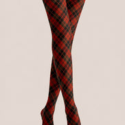 Preppy Red Plaid Pantyhose Fashion Tights H68-11