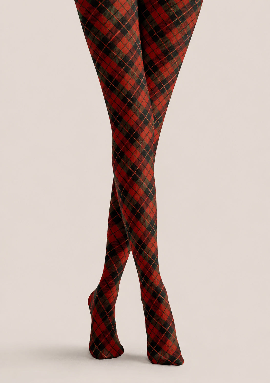 Preppy Red Plaid Pantyhose Fashion Tights H68-11