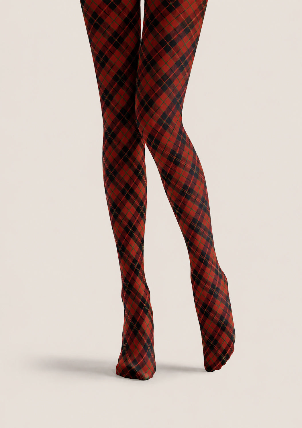 Preppy Red Plaid Pantyhose Fashion Tights H68-11