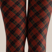 Preppy Red Plaid Pantyhose Fashion Tights H68-11
