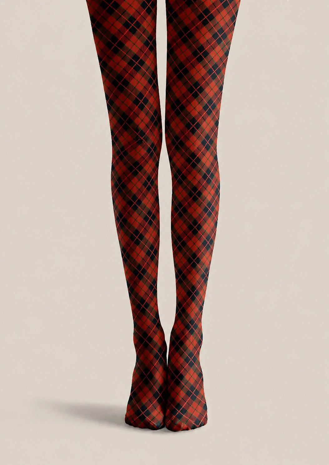 Preppy Red Plaid Pantyhose Fashion Tights H68-11