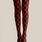 Preppy Red Plaid Pantyhose Fashion Tights H68-11