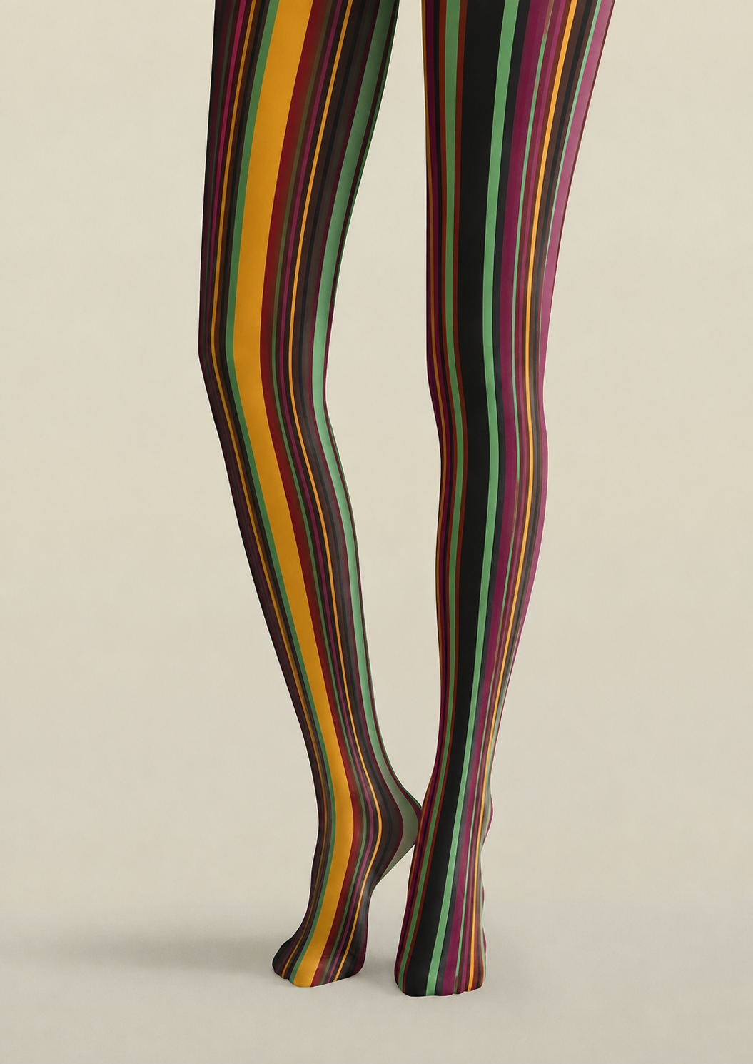 Retro Multicolor Striped Pantyhose Fashion Tights H68-12