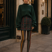 Retro Multicolor Striped Pantyhose Fashion Tights H68-12