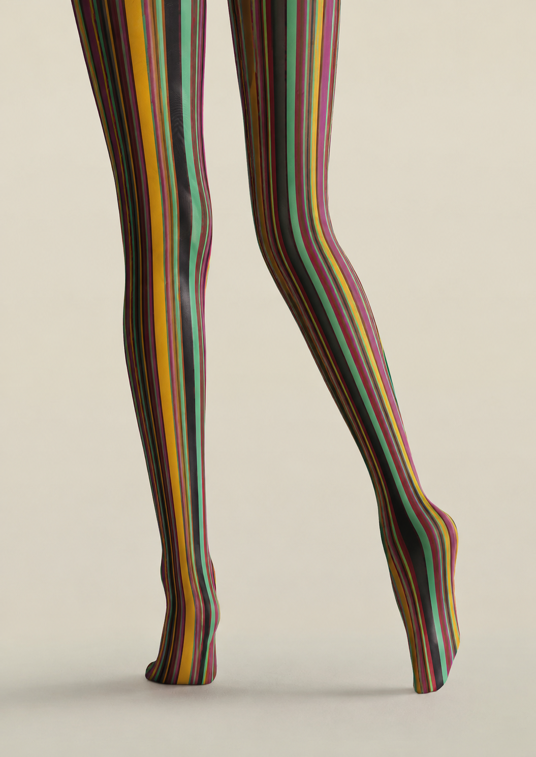 Retro Multicolor Striped Pantyhose Fashion Tights H68-12