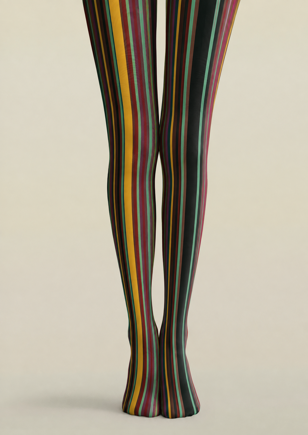 Retro Multicolor Striped Pantyhose Fashion Tights H68-12