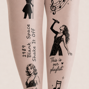 Music Tattoo Pantyhose Print Fashion Tights H68-13