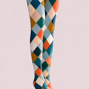 Colorful Argyle Plaid Patterned Tights Pantyhose H68-17