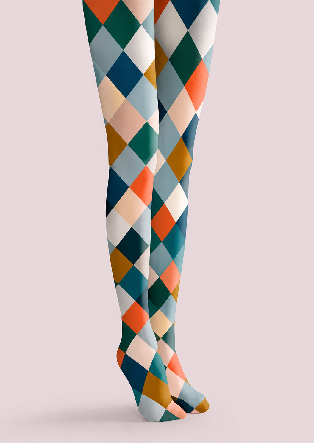 Colorful Argyle Plaid Patterned Tights Pantyhose H68-17