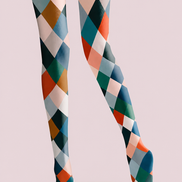 Colorful Argyle Plaid Patterned Tights Pantyhose H68-17