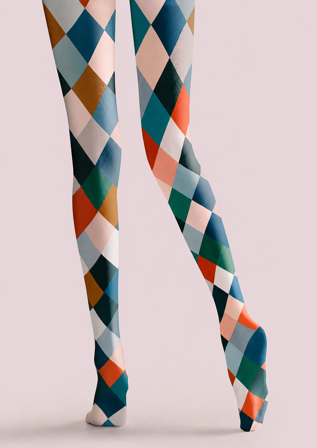 Colorful Argyle Plaid Patterned Tights Pantyhose H68-17