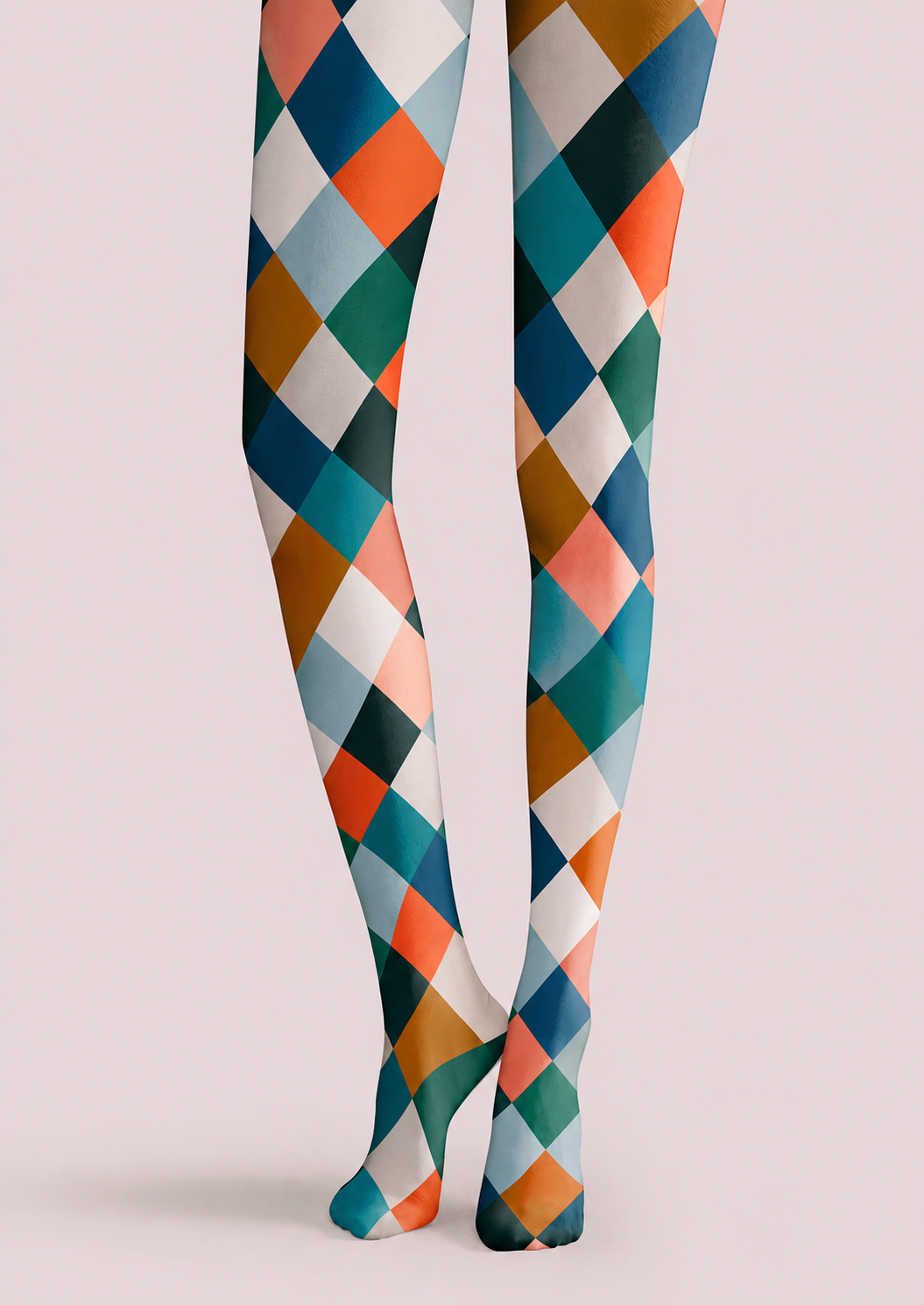 Colorful Argyle Plaid Patterned Tights Pantyhose H68-17