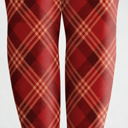 Christmas Holiday Red Tartan Check Tights Hosiery Pantyhose H68-18