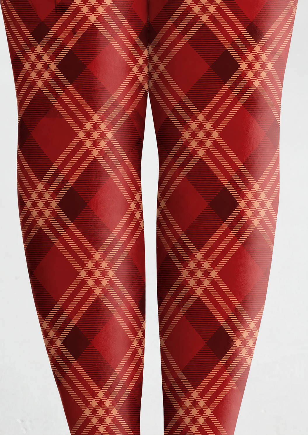 Christmas Holiday Red Tartan Check Tights Hosiery Pantyhose H68-18