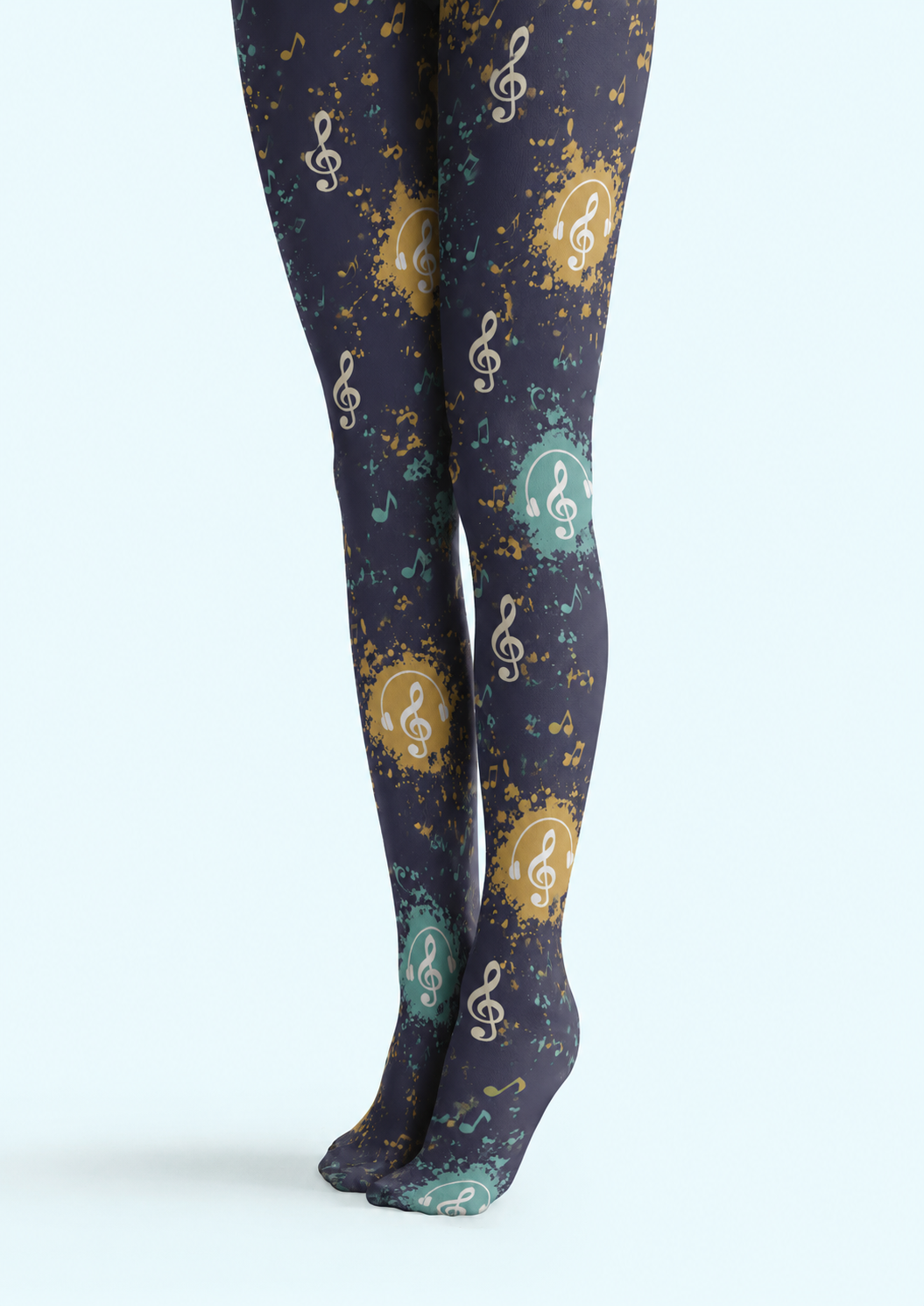 Street Art Music Print Tights Hosiery H68-25