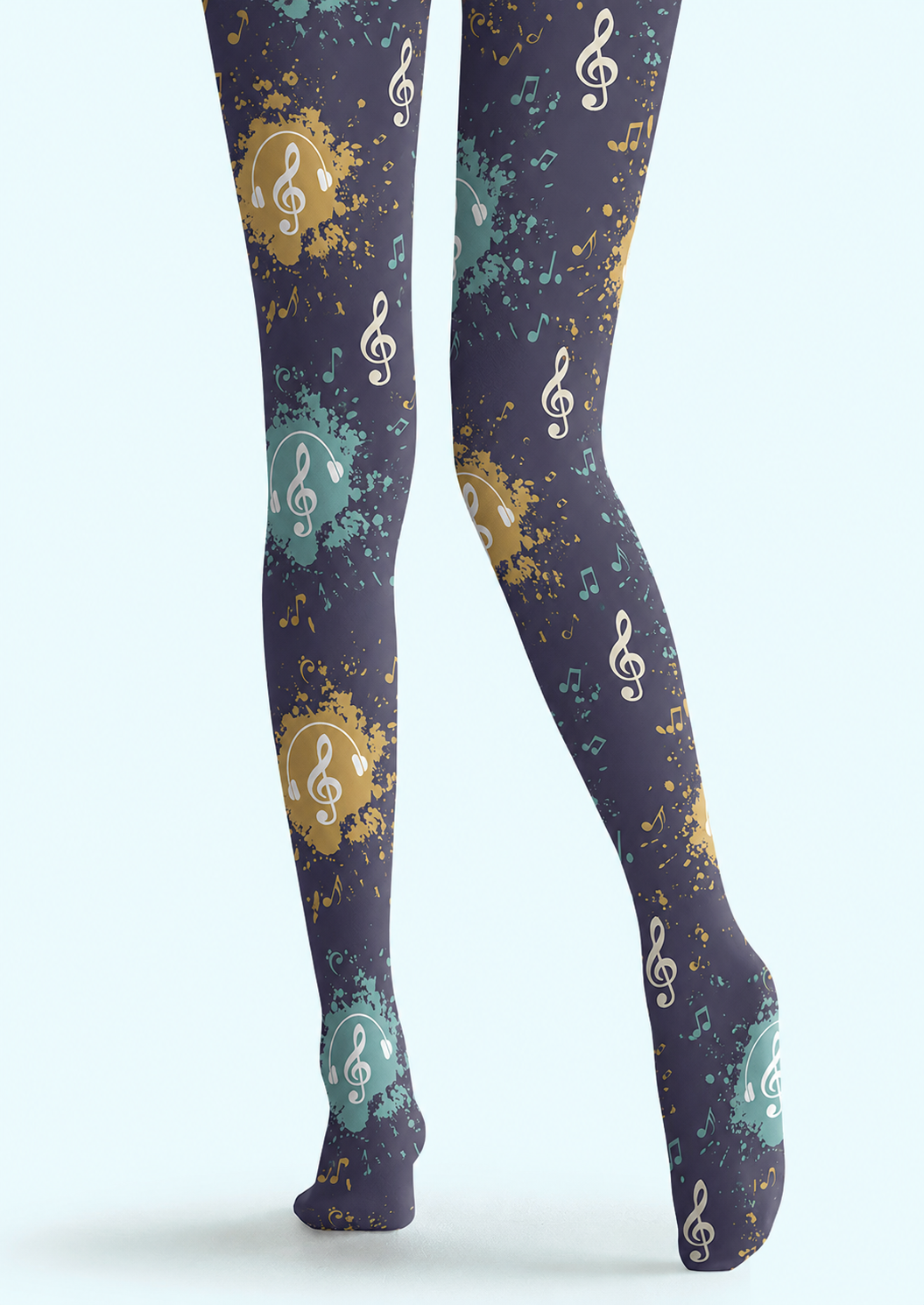 Street Art Music Print Tights Hosiery H68-25