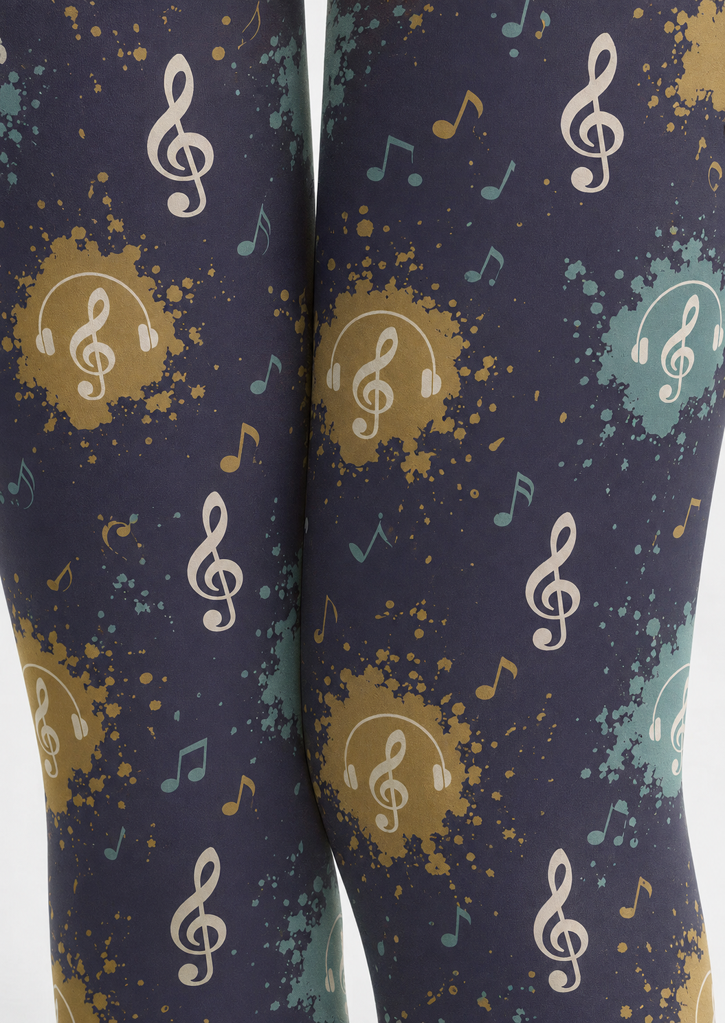 Street Art Music Print Tights Hosiery H68-25