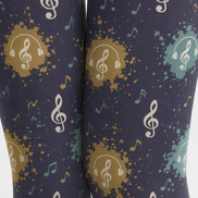 Street Art Music Print Tights Hosiery H68-25