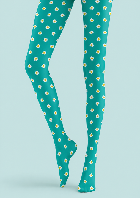 Spring Daisy Tights Floral Patterned Pantyhose H68-3