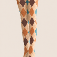 Colorful Argyle Diamond Check Tights Preppy Pantyhose H68-30
