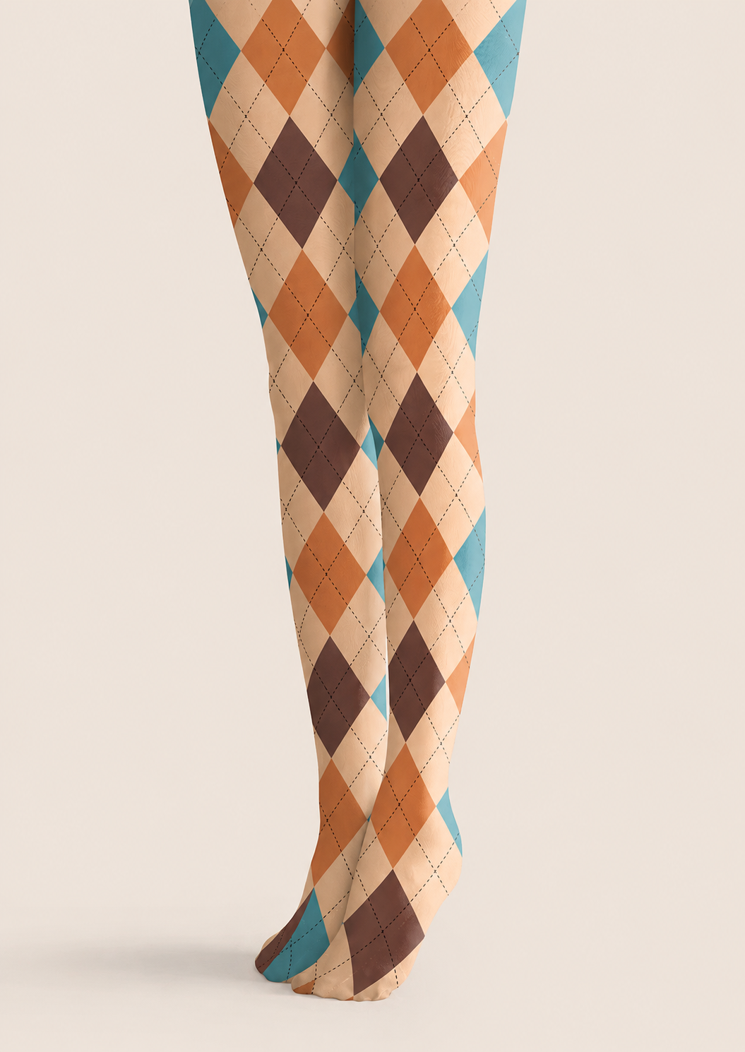 Colorful Argyle Diamond Check Tights Preppy Pantyhose H68-30