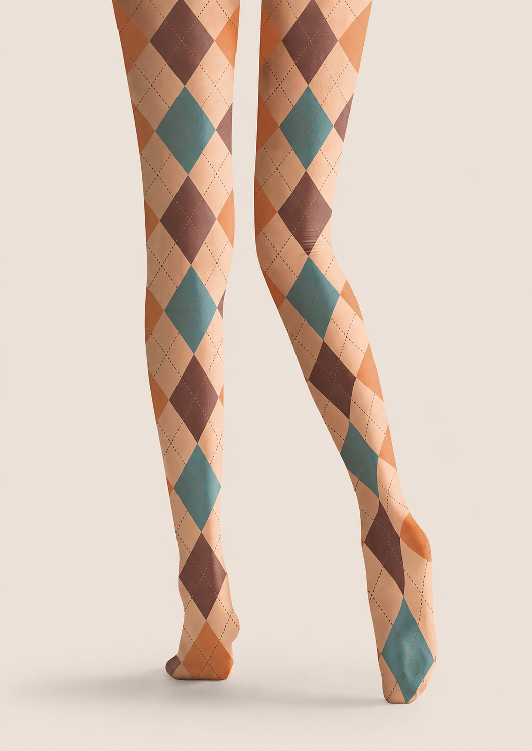 Colorful Argyle Diamond Check Tights Preppy Pantyhose H68-30